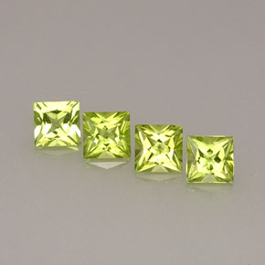  ct natürliche grüner Peridot-Edelsteine, Quadrat, VVS-VS