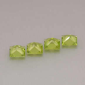  ct natürliche grüner Peridot-Edelsteine, Quadrat, VVS-VS