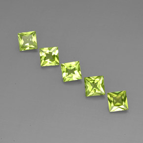  ct natürliche grüner Peridot-Edelsteine, Quadrat, VVS-VS