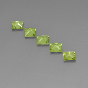 ct natürliche grüner Peridot-Edelsteine, Quadrat, VVS-VS