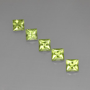  ct natürliche grüner Peridot-Edelsteine, Quadrat, VVS-VS