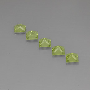  ct natürliche grüner Peridot-Edelsteine, Quadrat, VVS-VS