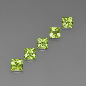  ct natürliche grüner Peridot-Edelsteine, Quadrat, VVS-VS