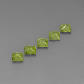 ct natürliche grüner Peridot-Edelsteine, Quadrat, VVS-VS