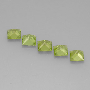  ct natürliche grüner Peridot-Edelsteine, Quadrat, VVS-VS