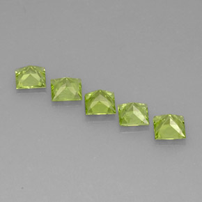  ct natürliche grüner Peridot-Edelsteine, Quadrat, VVS-VS