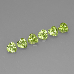 ct natürliche grüner Peridot-Edelsteine, Herzform, VVS-VS