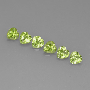  ct natürliche grüner Peridot-Edelsteine, Herzform, VVS-VS