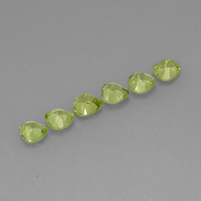  ct natürliche grüner Peridot-Edelsteine, Herzform, VVS-VS