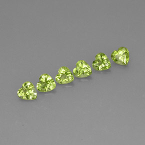  ct natürliche grüner Peridot-Edelsteine, Herzform, VVS-VS