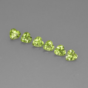  ct natürliche grüner Peridot-Edelsteine, Herzform, VVS-VS
