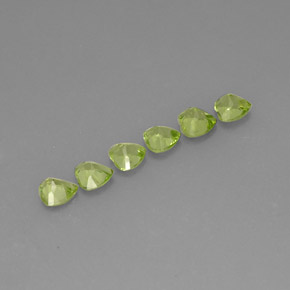  ct natürliche grüner Peridot-Edelsteine, Herzform, VVS-VS