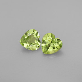  ct natürliche grüner Peridot-Edelsteine, Herzform, VVS-VS