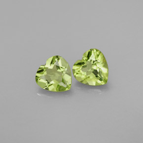  ct natürliche grüner Peridot-Edelsteine, Herzform, VVS-VS