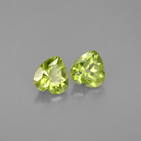  ct natürliche grüner Peridot-Edelsteine, Herzform, VS