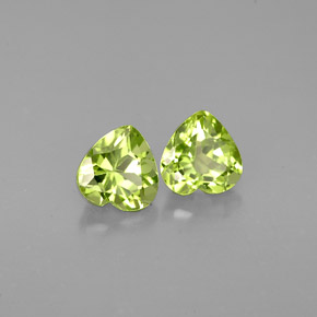  ct natürliche grüner Peridot-Edelsteine, Herzform, VS