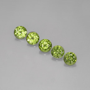  ct natürliche grüner Peridot-Edelsteine, Rundschliff, VVS-VS