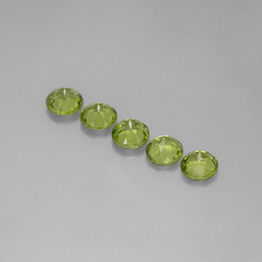  ct natürliche grüner Peridot-Edelsteine, Rundschliff, VVS-VS