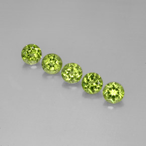  ct natürliche grüner Peridot-Edelsteine, Rundschliff, VVS-VS