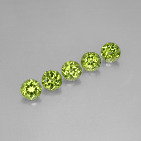  ct natürliche grüner Peridot-Edelsteine, Rundschliff, VVS-VS