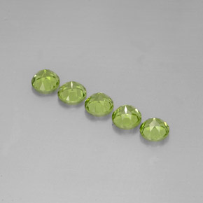  ct natürliche grüner Peridot-Edelsteine, Rundschliff, VVS-VS