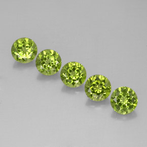  ct natürliche grüner Peridot-Edelsteine, Rundschliff, VVS-VS