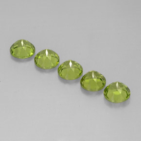  ct natürliche grüner Peridot-Edelsteine, Rundschliff, VVS-VS