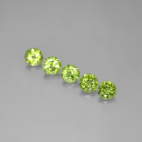  ct natürliche grüner Peridot-Edelsteine, Rundschliff, VVS-VS