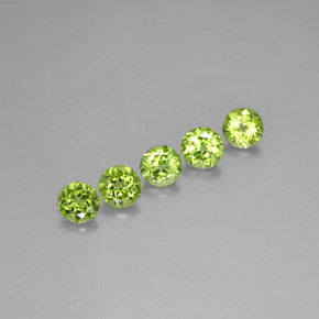  ct natürliche grüner Peridot-Edelsteine, Rundschliff, VVS-VS