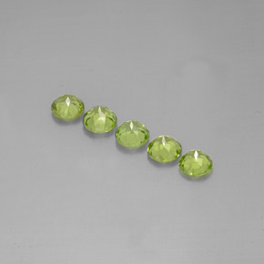  ct natürliche grüner Peridot-Edelsteine, Rundschliff, VVS-VS