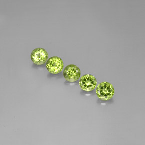  ct natürliche grüner Peridot-Edelsteine, Rundschliff, VVS-VS