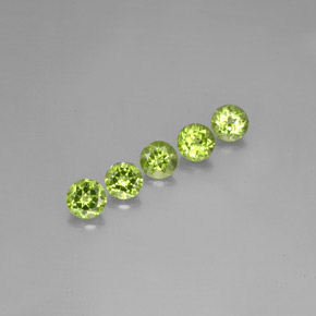  ct natürliche grüner Peridot-Edelsteine, Rundschliff, VVS-VS