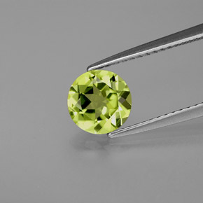 1,21 ctw natürlicher grüner Peridot, Rundschliff, VS