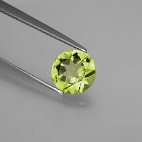 1,21 ctw natürlicher grüner Peridot, Rundschliff, VS