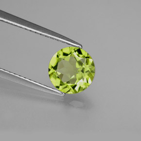 1,35 ctw natürlicher grüner Peridot, Rundschliff, VS