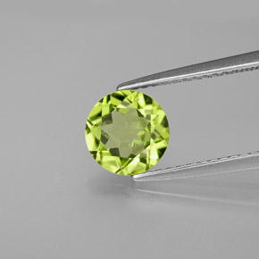 1,35 ctw natürlicher grüner Peridot, Rundschliff, VS