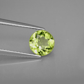 1,21 ctw natürlicher grüner Peridot, Rundschliff, VVS-VS
