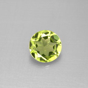 1,19 ctw natürlicher grüner Peridot, Rundschliff, VVS-VS