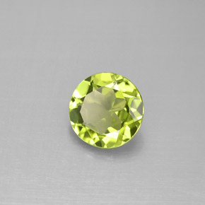 1,19 ctw natürlicher grüner Peridot, Rundschliff, VVS-VS