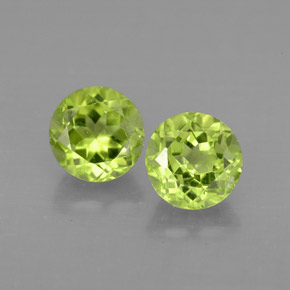  ct natürliche grüner Peridot-Edelsteine, Rundschliff, VVS-VS