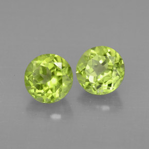  ct natürliche grüner Peridot-Edelsteine, Rundschliff, VVS-VS