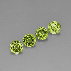 ct natürliche grüner Peridot-Edelsteine, Rundschliff, VVS-VS