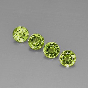  ct natürliche grüner Peridot-Edelsteine, Rundschliff, VVS-VS