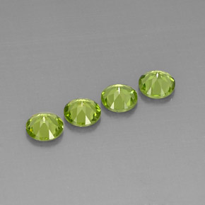  ct natürliche grüner Peridot-Edelsteine, Rundschliff, VVS-VS