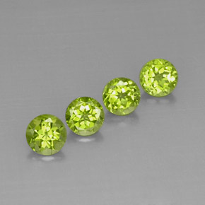  ct natürliche grüner Peridot-Edelsteine, Rundschliff, VVS-VS