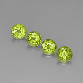  ct natürliche grüner Peridot-Edelsteine, Rundschliff, VVS-VS