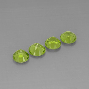  ct natürliche grüner Peridot-Edelsteine, Rundschliff, VVS-VS