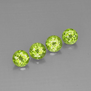  ct natürliche grüner Peridot-Edelsteine, Rundschliff, VVS-VS