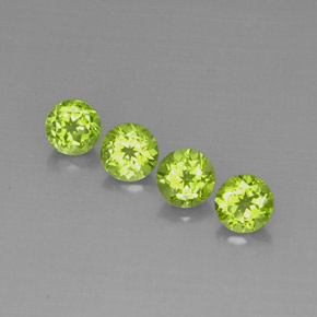  ct natürliche grüner Peridot-Edelsteine, Rundschliff, VVS-VS