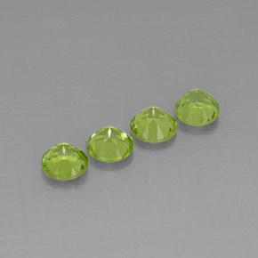  ct natürliche grüner Peridot-Edelsteine, Rundschliff, VVS-VS